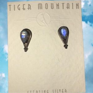 NEW! Moonstone Sterling Silver raindrop earrings